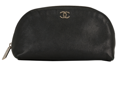 Chanel Cosmetic Pouch, &pound;450, Accessories, Black, Leather, Front view
